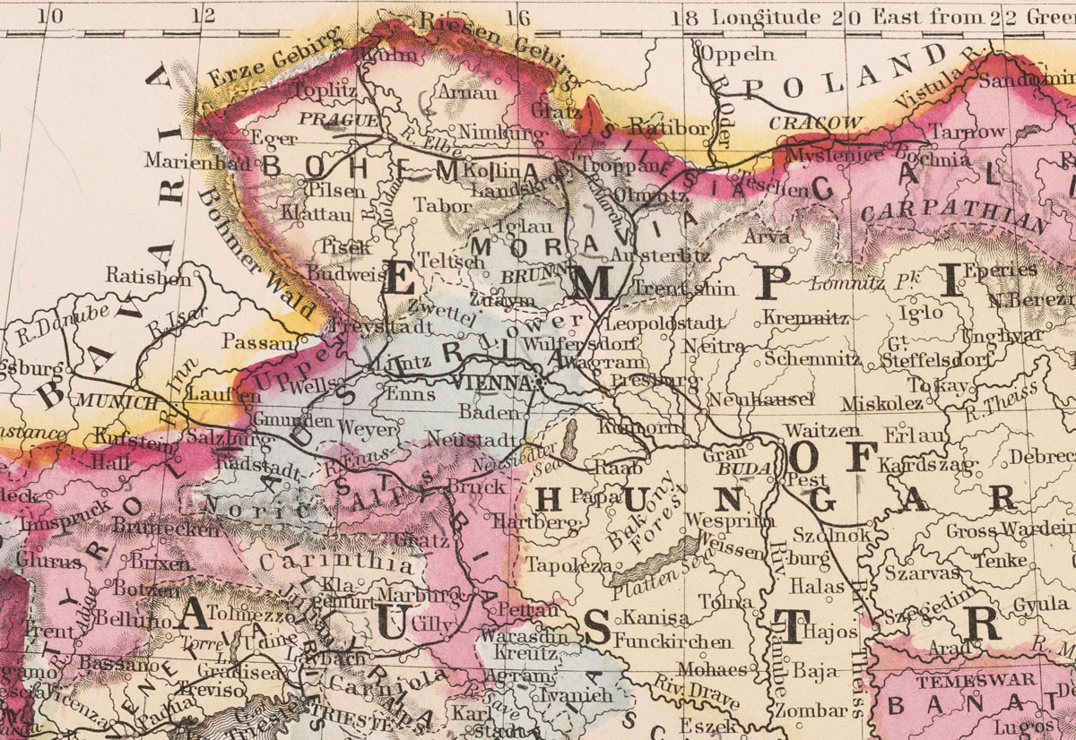 Rakousko Uhersko Mapa